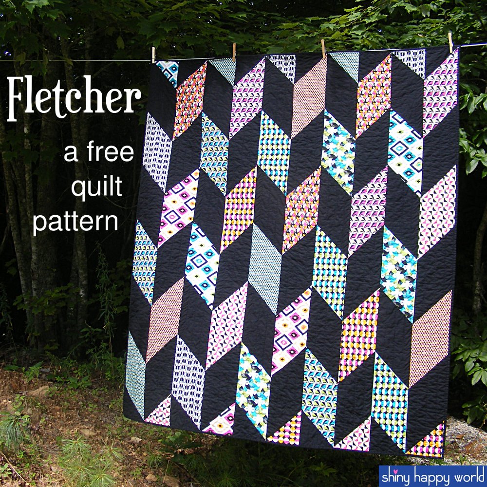 Fletcher A FREE Chevron Quilt Pattern Shiny Happy World