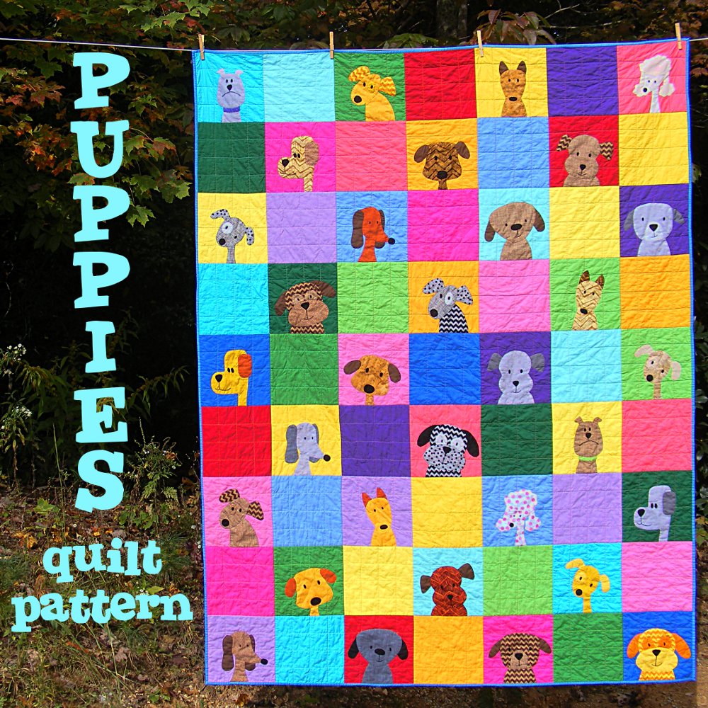 The Puppy Dog Quilt Pattern Is Here Shiny Happy World