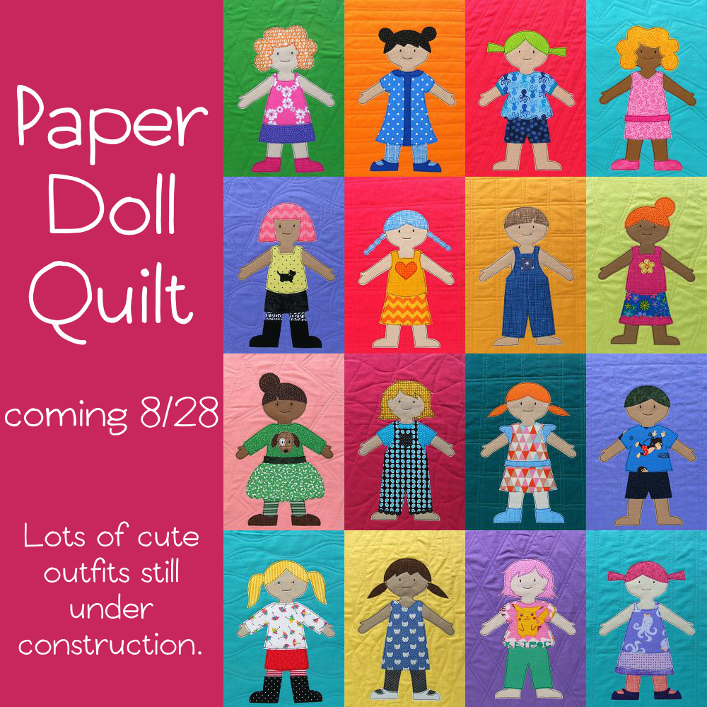 Paper Doll Quilt Update Shiny Happy World