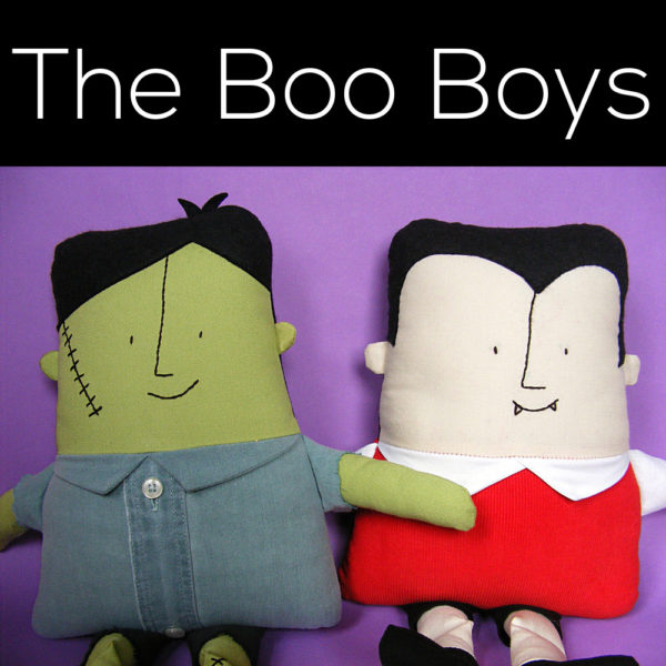 The Boo Boys - a fun boy Halloween doll pattern from Shiny Happy World