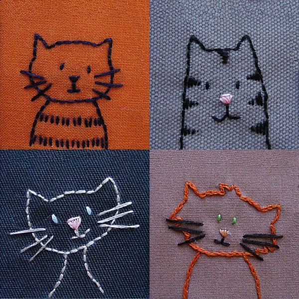 cats embroidery pattern