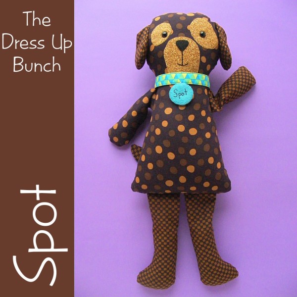 Spot - a Puppy Rag Doll Pattern in The Dress Up Bunch