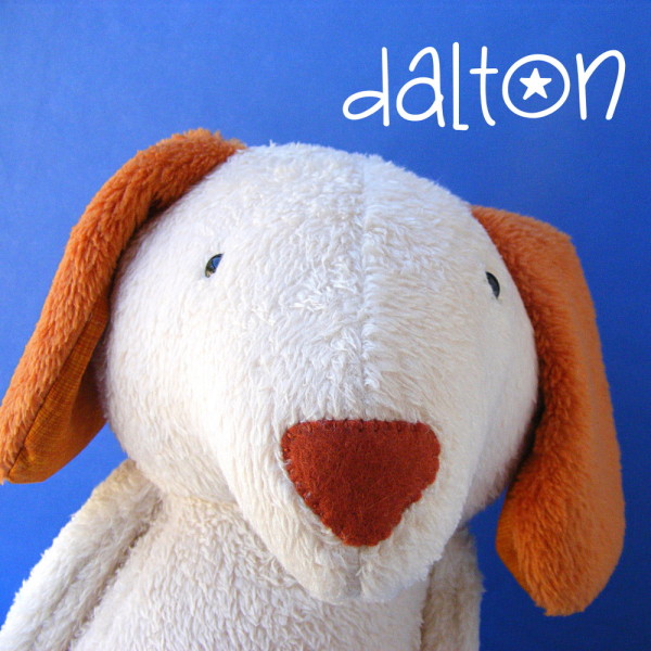 Dalton Dog - a cuddly stuffed animal pattern from Shiny Happy World