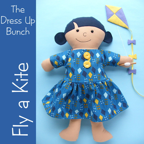 Fly a Kite - a fun Dress Up Bunch doll pattern from Shiny Happy World