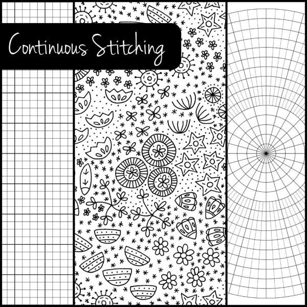 Continuous Stitching - repeating embroidery patterns to fill any space, any size