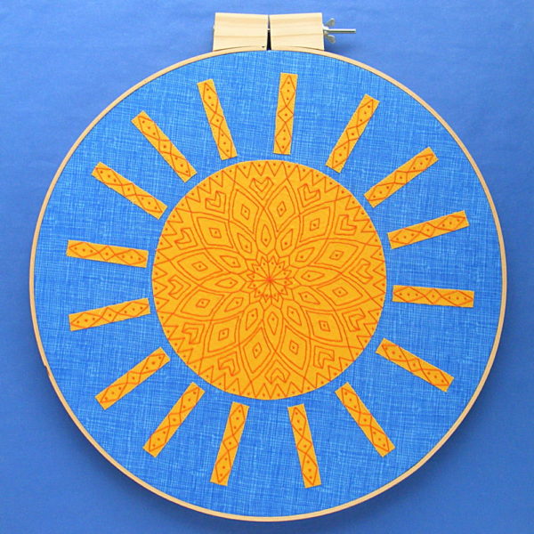Embroidered Sun Mandala - easy how-to from Shiny Happy World