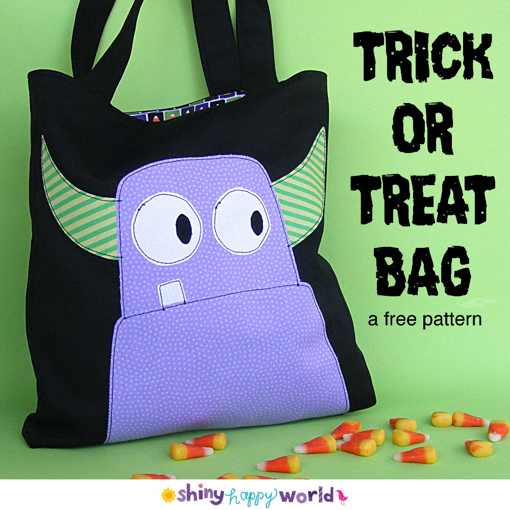 Free Trick or Treat Bag Tutorial | Shiny Happy World