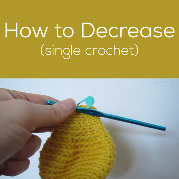 How to Single Crochet Decrease video tutorial Shiny Happy World