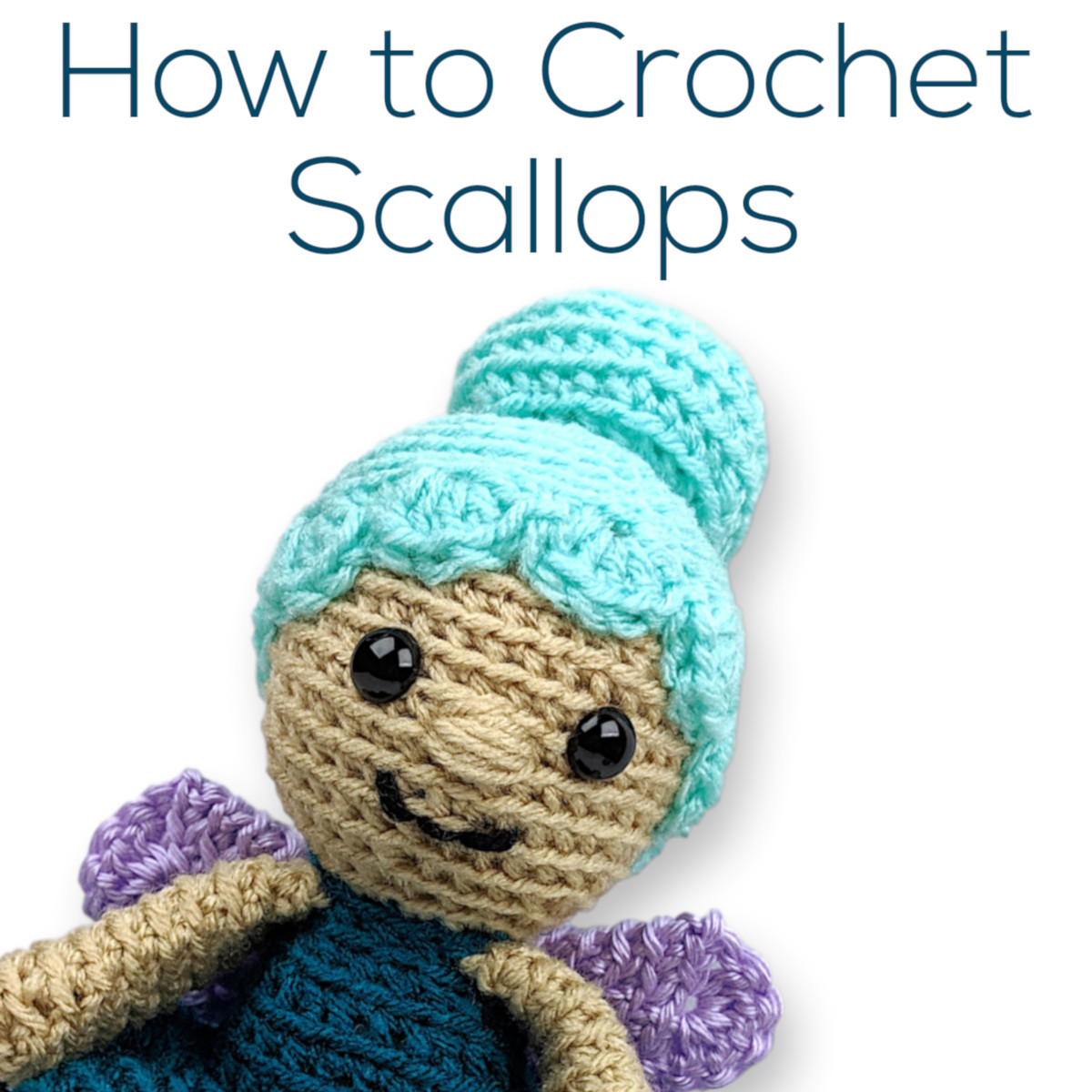 How to Crochet Scallops video tutorial Shiny Happy World