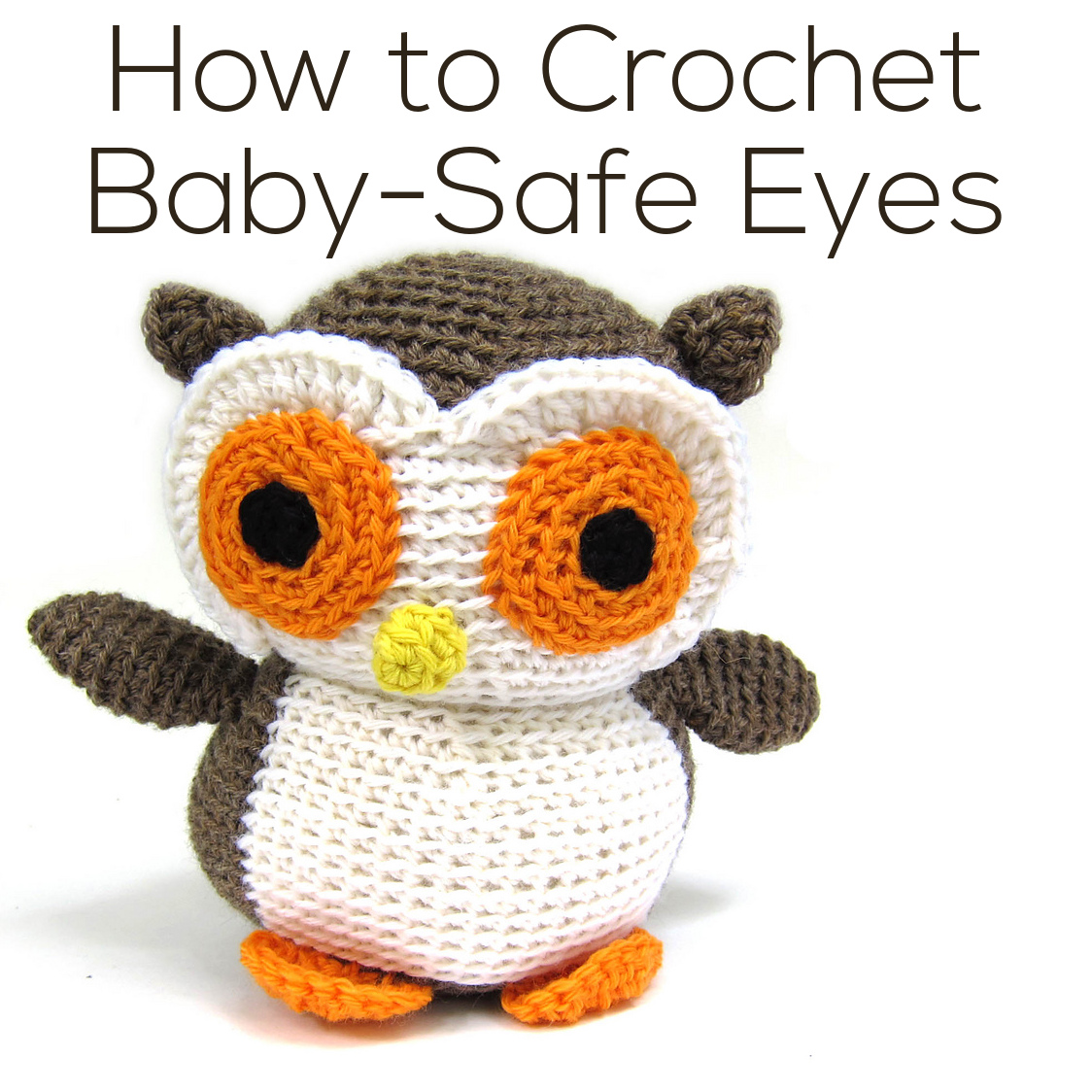 How to attach safety eyes and sew on pieces for amigurumi