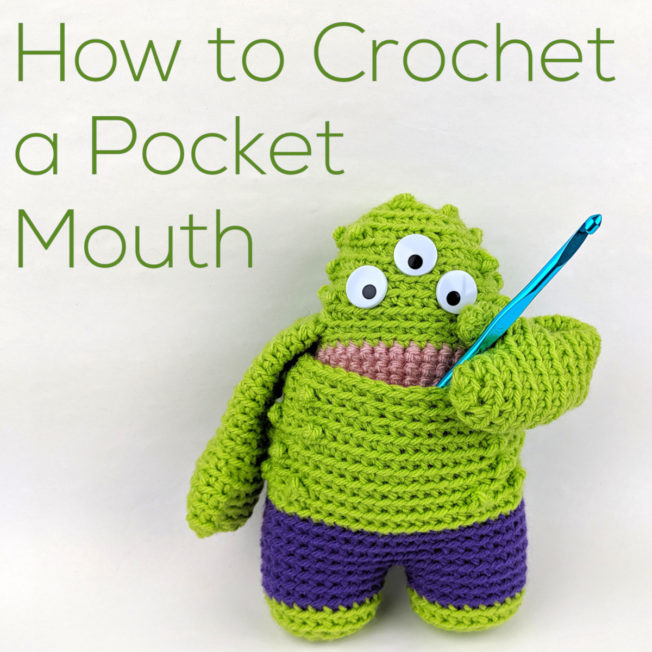 How to Crochet a Pocket Mouth video tutorial Shiny Happy World